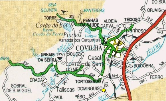 Mapa do Concelho da Covilh